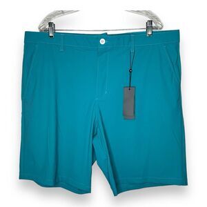 Kenneth Cole Golf Shorts Sz 42 Lightweight Nylon Stretch UPF 50+ Teal $79